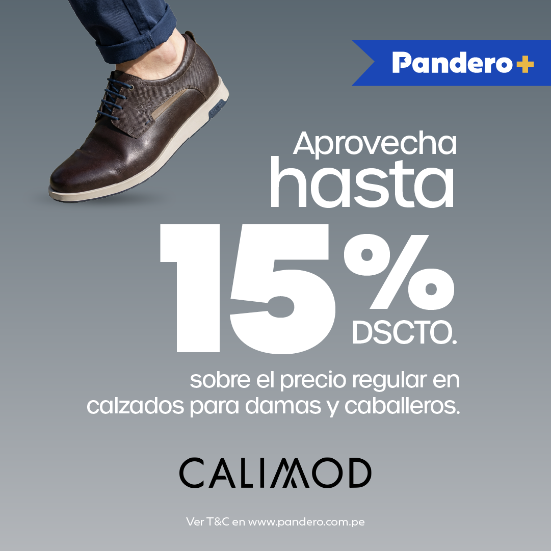 Zapatilla marrón de caballero con descuento de 15% en calzados Calimod, promoción Pandero+